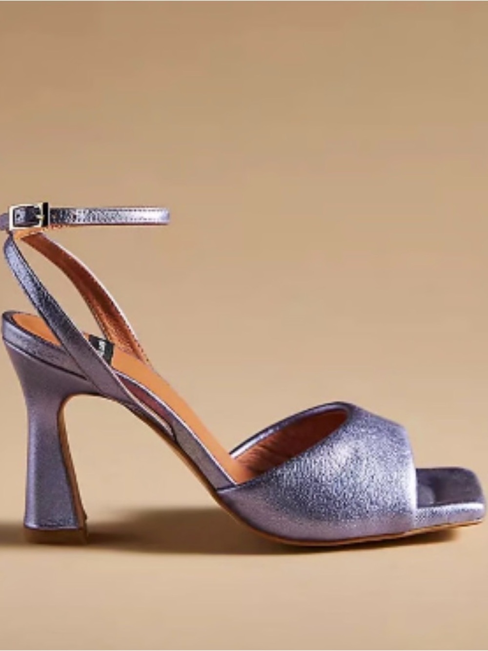 Angel Alarcon Lavendar Metallic Heels